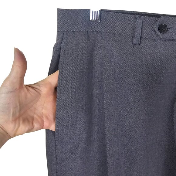 Lauren Ralph Lauren Mens Gray Dress Pants 34 Flat Front Straight Office Neutral - Picture 3 of 11